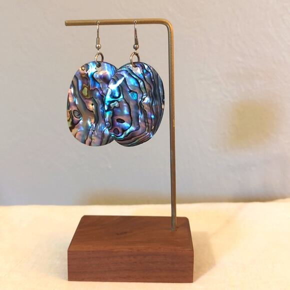 Abalone Gemstone Set--Necklace and Earrings - Picture 2 of 10